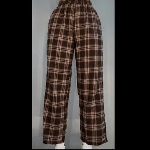 Plaid pants, straight leg